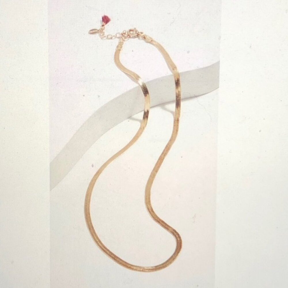 NEW SHASHI Herringbone Necklace 18K Gold Plated